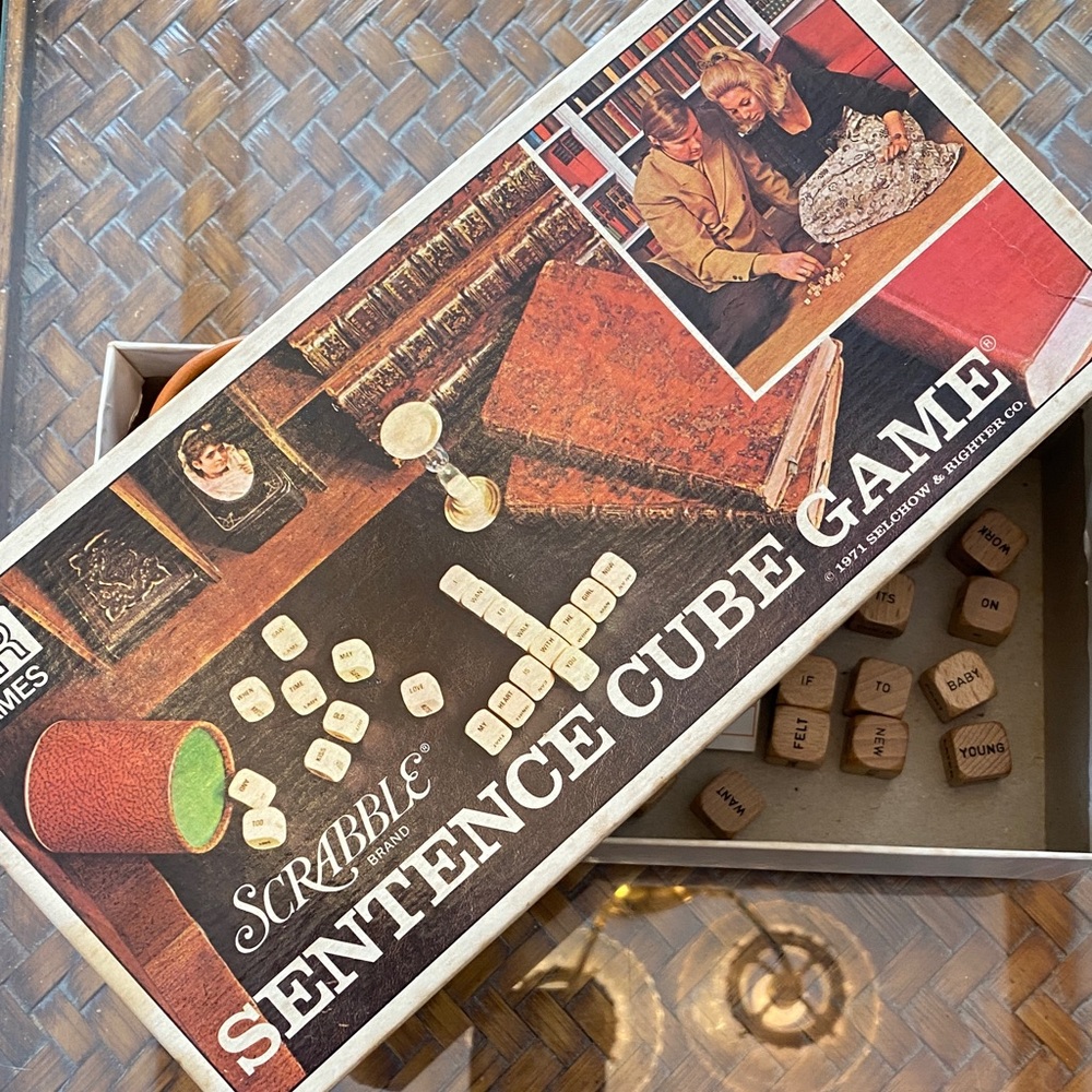 Scrabble Sentence Cube Game
